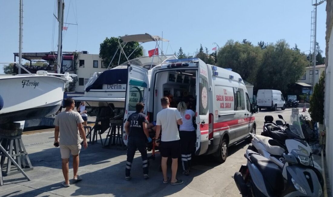 MUĞLA (AA) – Muğla'nın Bodrum ilçesinde günlük gezi teknesinde düşerek