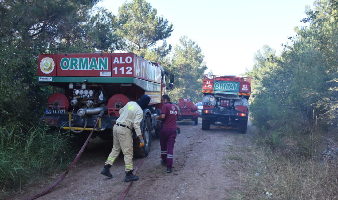 İZMİR (AA) – İzmir'in Kemalpaşa ilçesinde tırda başlayarak ormana sıçrayan