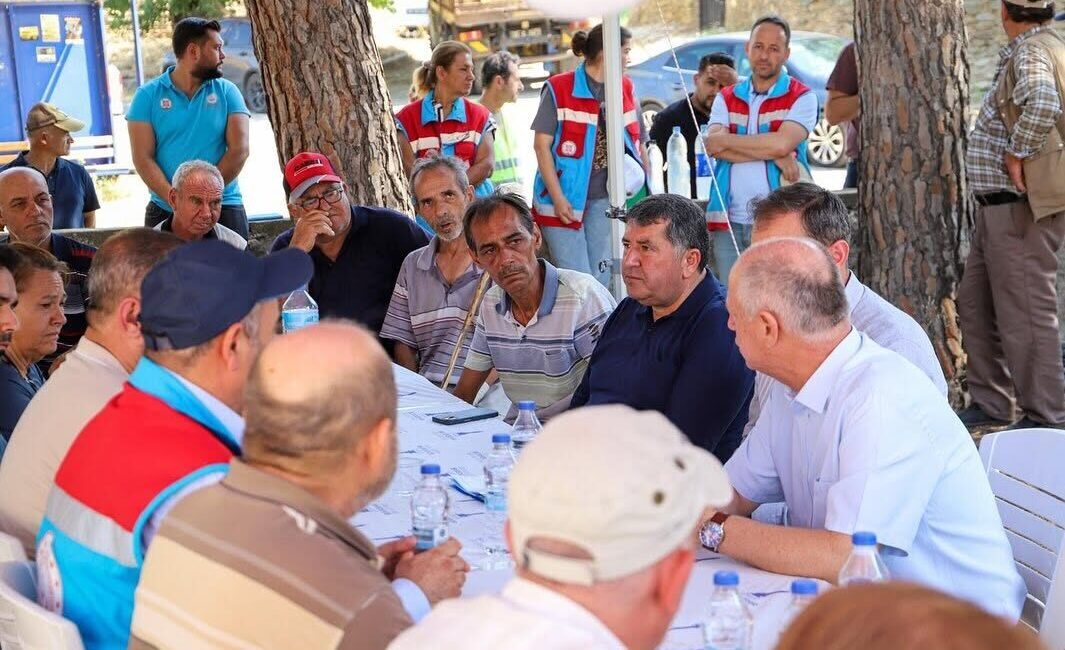 İZMİR (AA) – İzmir'in Bayındır ilçesinde otluk alanda çıkan ve