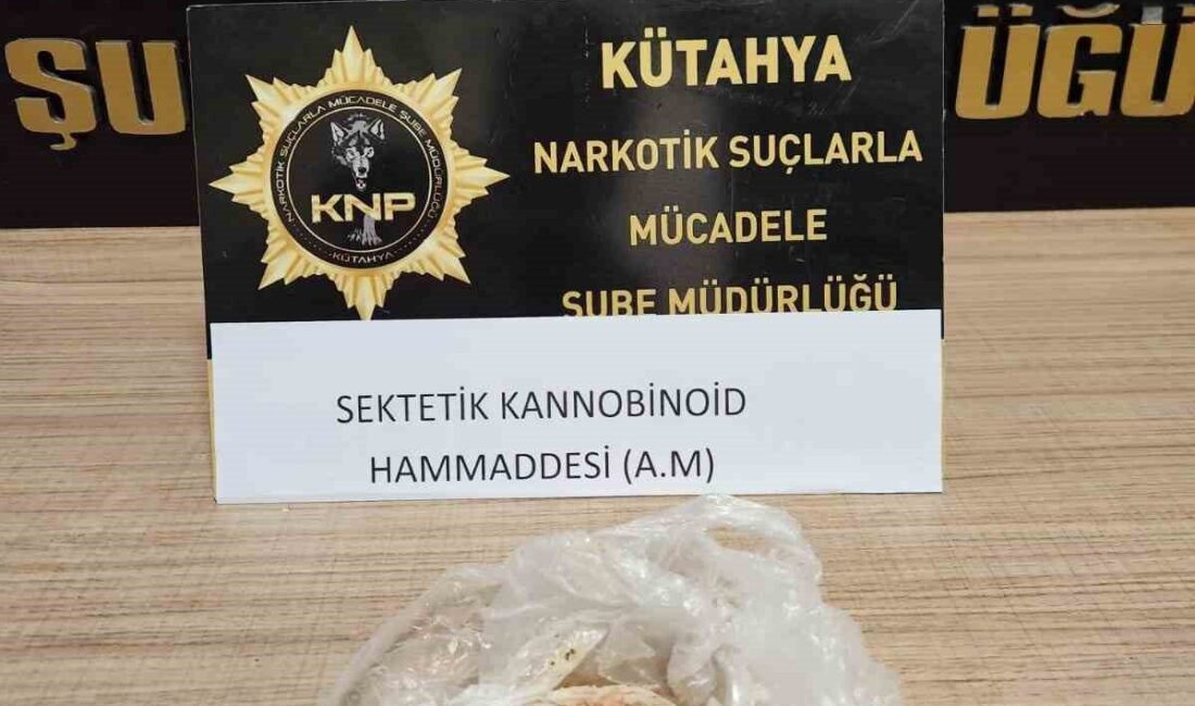 Kütahya İl Emniyet Müdürlüğü Narkotik Suçlarla Mücadele Şube Müdürlüğü ekipleri,