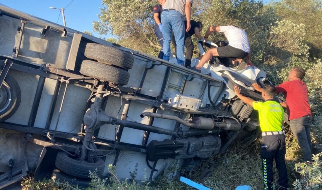 MUĞLA (AA) – Muğla'nın Milas ilçesinde devrilen kamyonetin sürücüsü öldü,