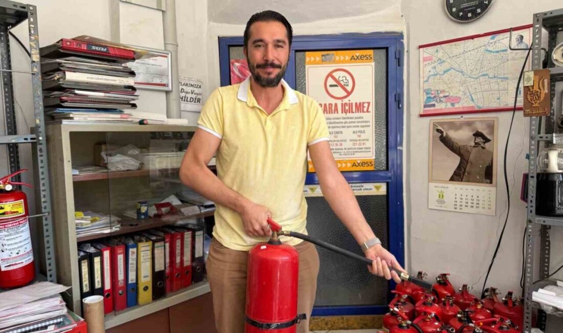 Eskişehir’de yangın söndürme cihazı ve iş güvenliği ekipmanları satan esnaf