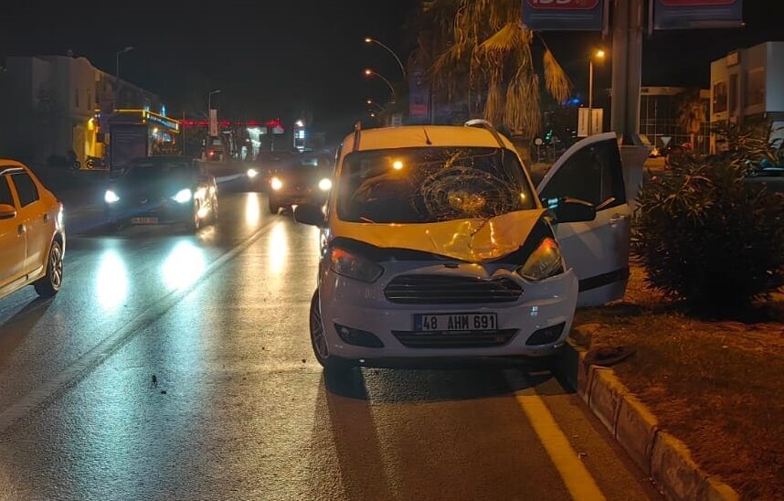 MUĞLA (AA) – Muğla'nın Bodrum ilçesinde yolun karşısına geçmeye çalışan