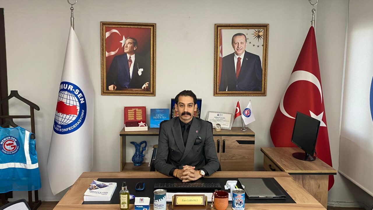 İZMİR (AA) – Genç Memur-Sen İzmir İl Başkanı Enes Sabancı,