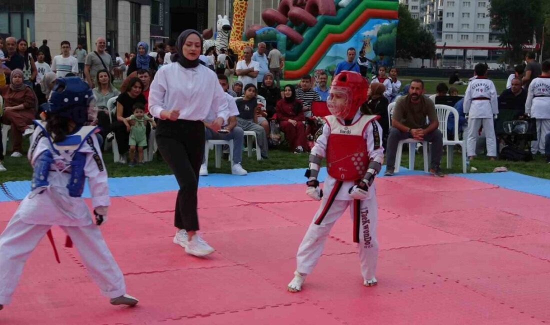 Kütahya’da, Minikler Açık Hava Taekwondo Turnuvası gerçekleştirildi. 8 kategoride 65