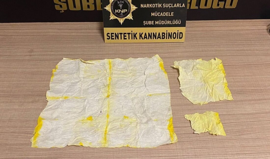 Kütahya İl Emniyet Müdürlüğü Narkotik ekipleri tarafından durdurulan bir araçta