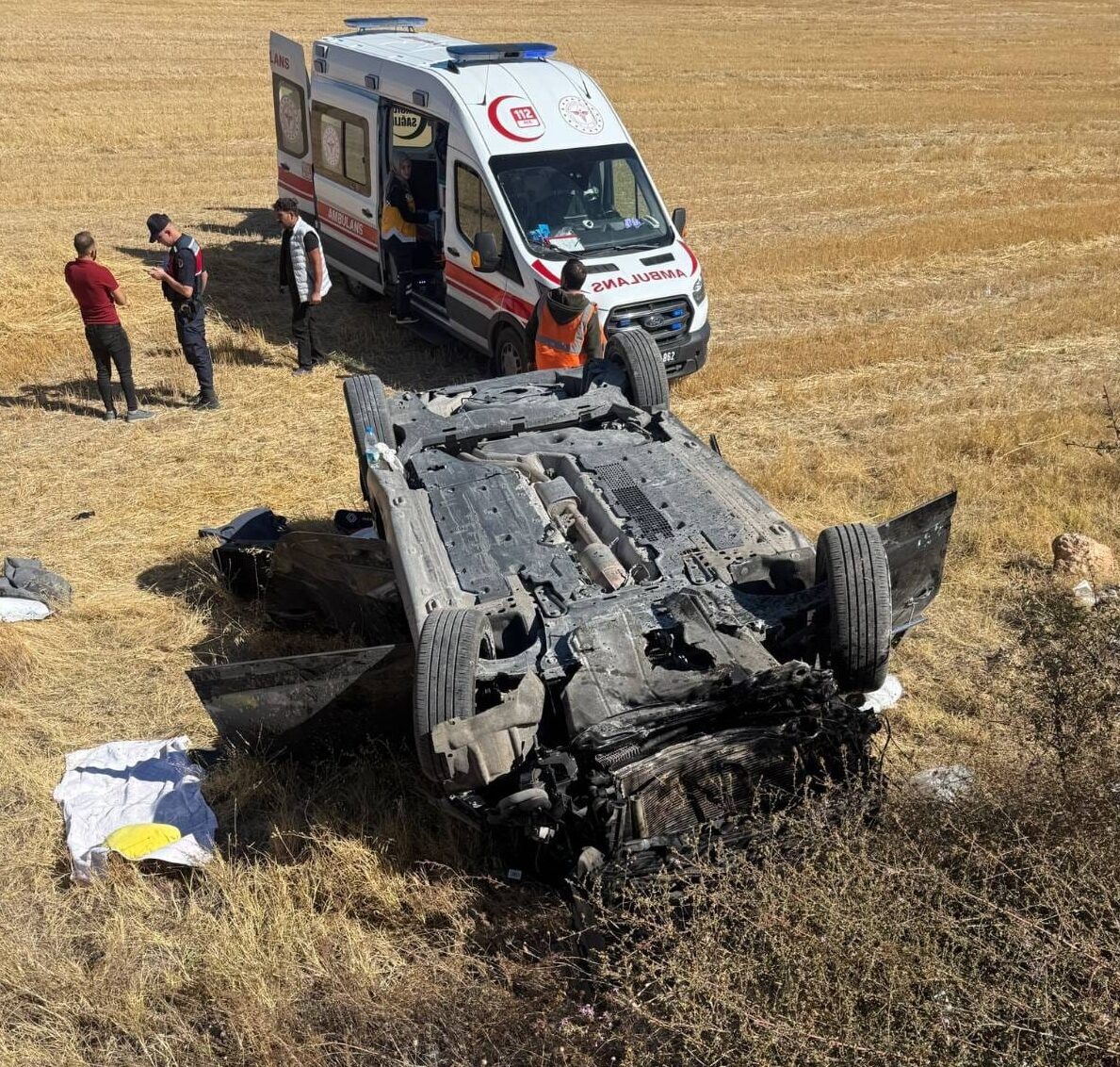 UŞAK (AA) – Uşak'ta otomobilin devrilmesi sonucu 2 kişi yaralandı.