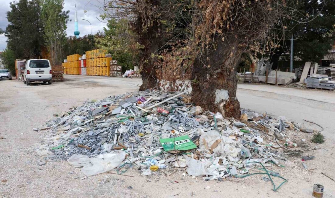 Eskişehir’de yer alan Baksan Sanayi Sitesi’nde mermercilerin yoğun olduğu bölgede