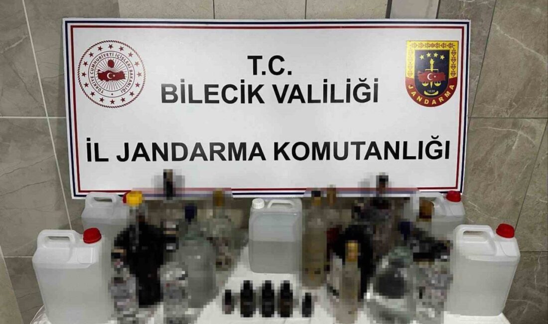 Bilecik’te jandarma ekiplerince düzenlenen operasyonda, kaçak ve sahte alkol yapımında