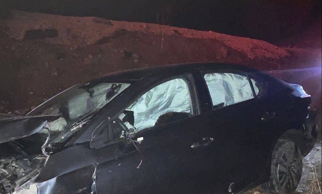 Bilecik’te seyir halinde kontrolden çıkan otomobil şarampole uçarken, meydana gelen