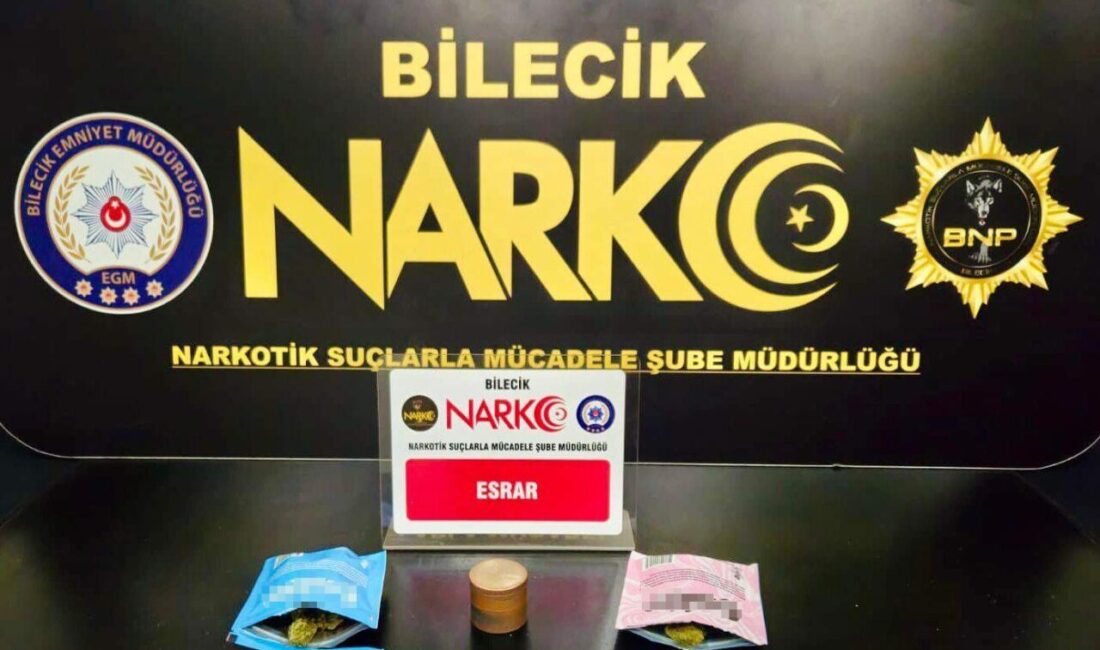 Bilecik’te gerçekleştirilen uyuşturucu operasyonunda 1 şüpheli şahıs yakalandı. Bilecik İl
