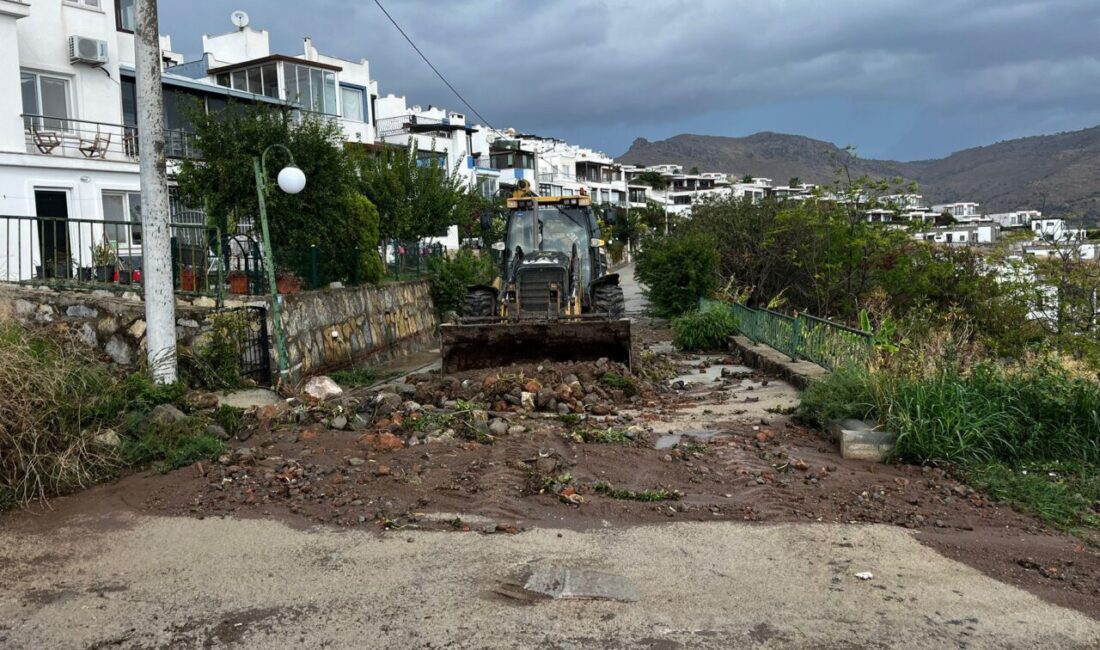 MUĞLA (AA) – Muğla'nın Bodrum ilçesinde sağanak yaşamı olumsuz etkiledi.
