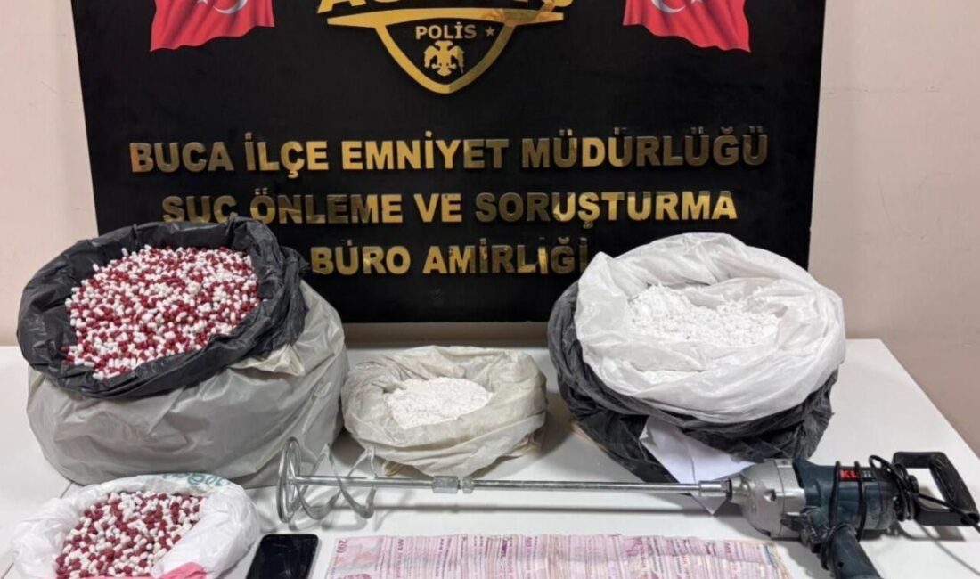 İZMİR (AA) – İzmir'in Buca ilçesinde düzenlenen operasyonda 10 kilogram