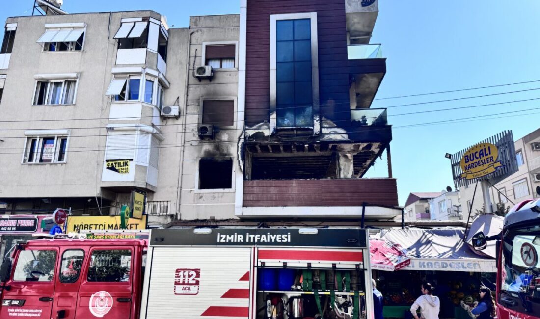 İZMİR (AA) – İzmir'in Buca ilçesinde apartmanın birinci katındaki dairede