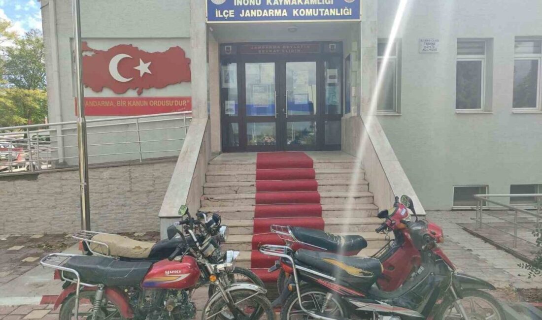 Eskişehir İl Jandarma Komutanlığı tarafından yapılan çalışmalarda motor ve şase