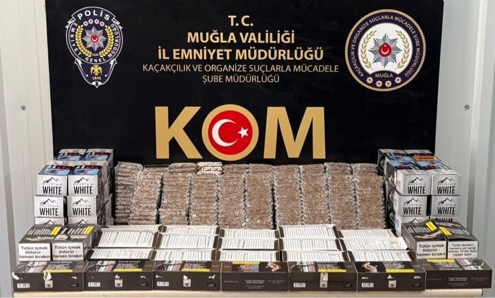 MUĞLA (AA) – Muğla'da düzenlenen tütün mamulleri kaçakçılığı operasyonunda 11