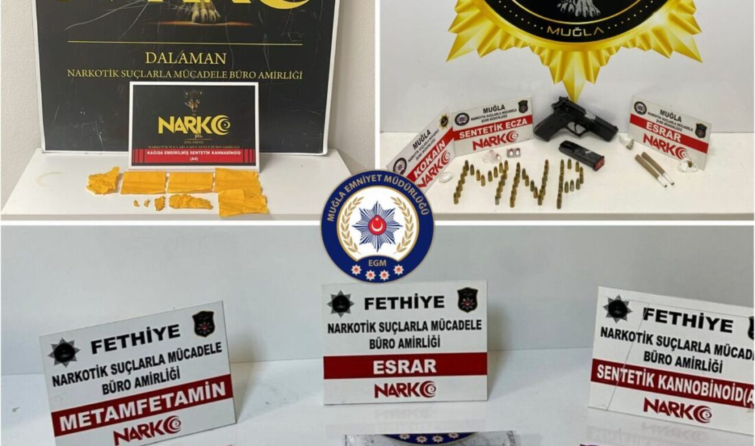 MUĞLA (AA) – Muğla'da düzenlenen uyuşturucu operasyonunda gözaltına alınan 14
