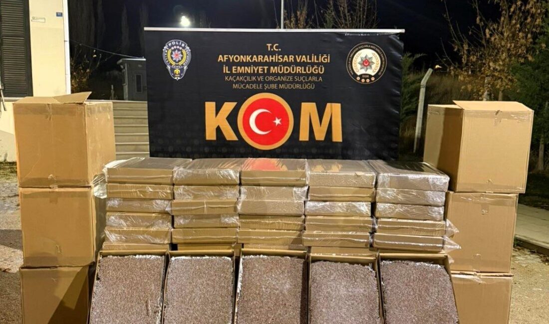 AFYONKARAHİSAR (AA) – Afyonkarahisar'da 292 bin 500 makaron (filtreli sigara