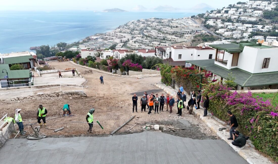 MUĞLA (AA) – Bodrum ilçesinde cadde ve sokaklarda gerçekleştirilen bakım,