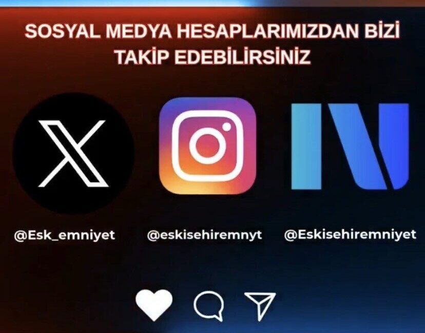 Eskişehir İl Emniyet Müdürlüğü yetkilileri, Instagram ve Next hesaplarının açıldığını