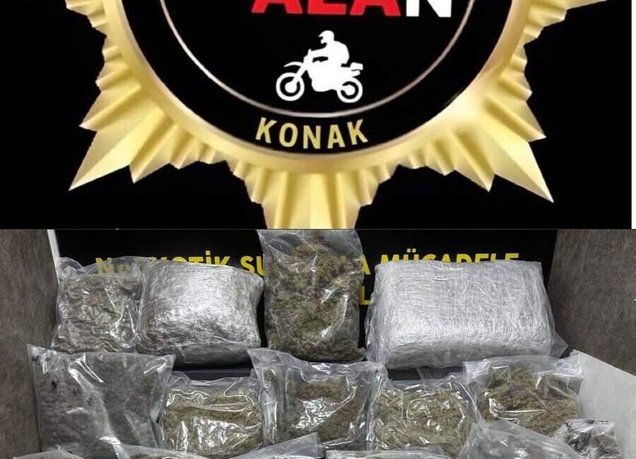 İZMİR (AA) – İzmir'de düzenlenen uyuşturucu operasyonunda 25 kilo 225
