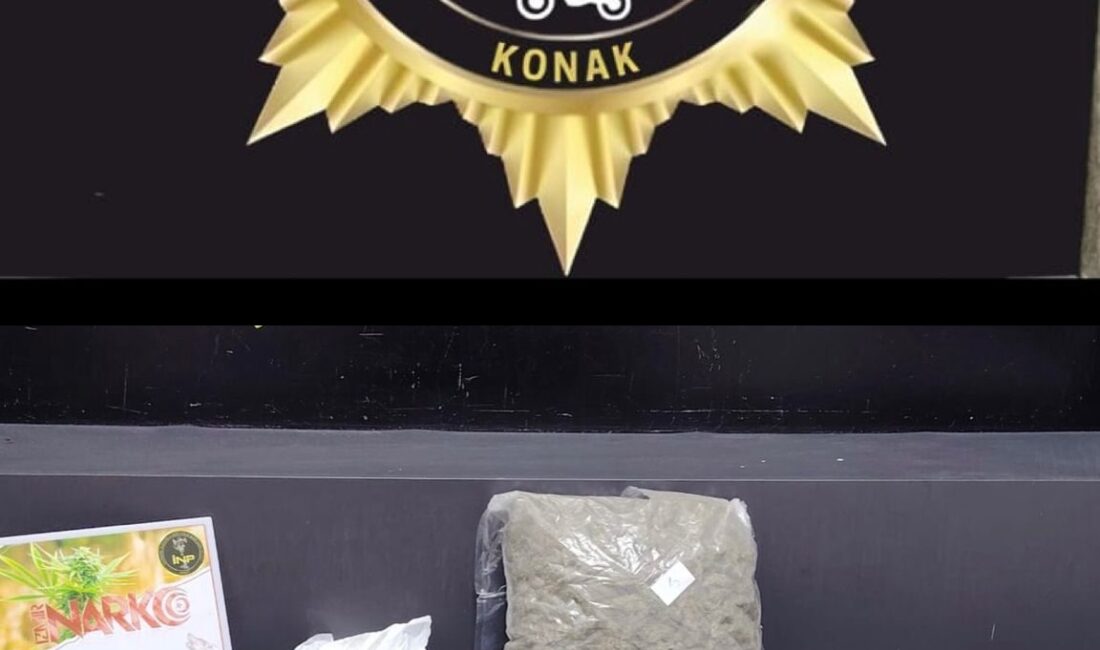 İZMİR (AA) – İzmir'in Konak ilçesinde 5 kilo 135 gram