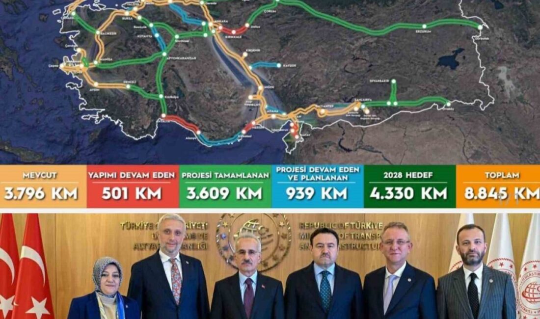 Ulaştırma ve Altyapı Bakanlığı tarafından yayımlanan güncel “Türkiye Otoyol Ağı”
