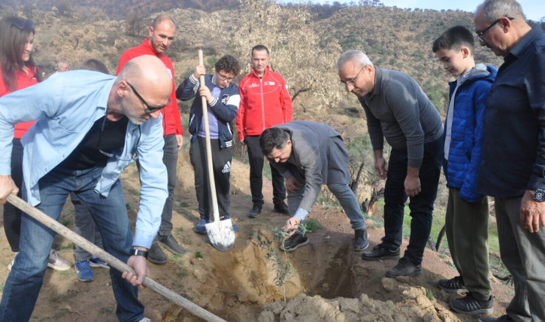 İZMİR (AA) – İzmir'in Ödemiş ilçesinde öğrenciler, orman yangınında zarar