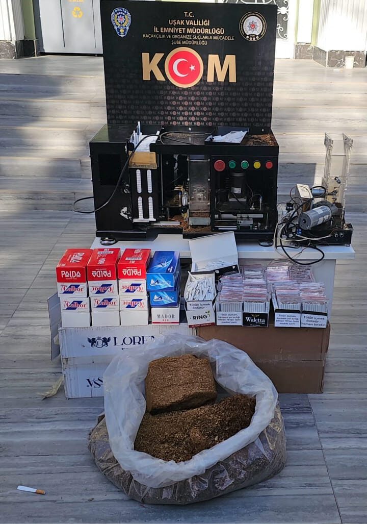 UŞAK (AA) – Uşak'ta düzenlenen kaçak tütün operasyonunda 1 şüpheli