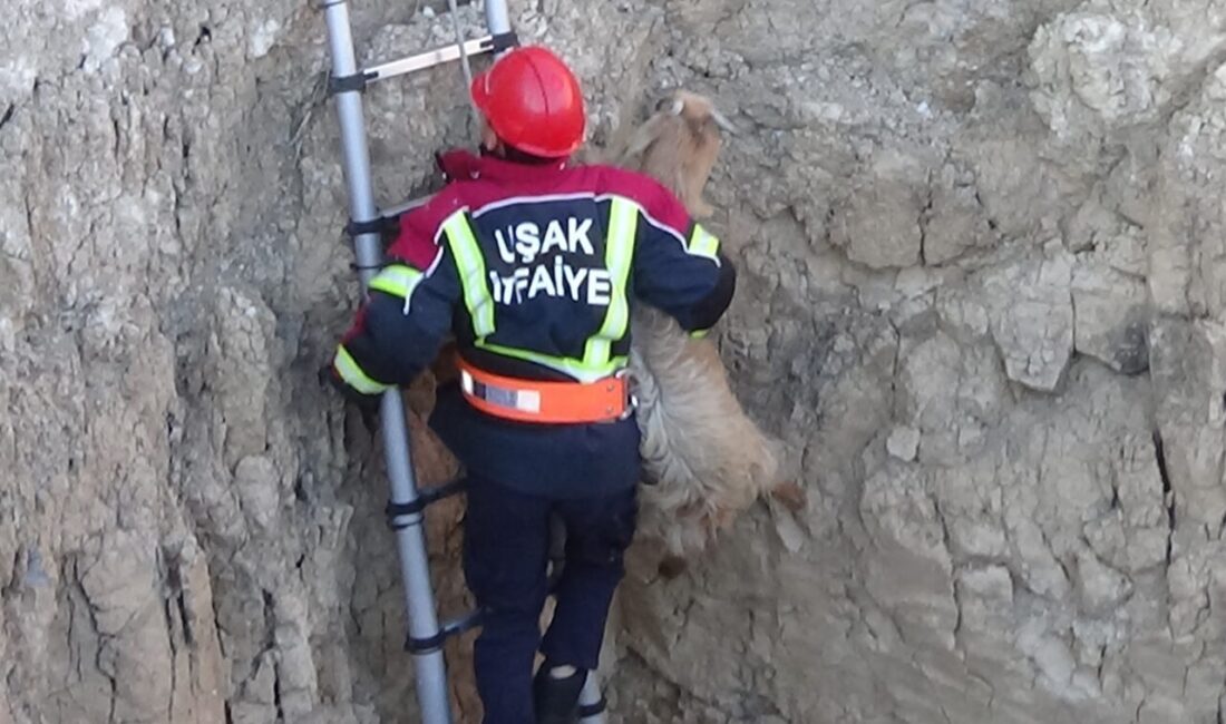 UŞAK (AA) – Uşak'ta yaklaşık 3 metre derinliğindeki kurumuş su