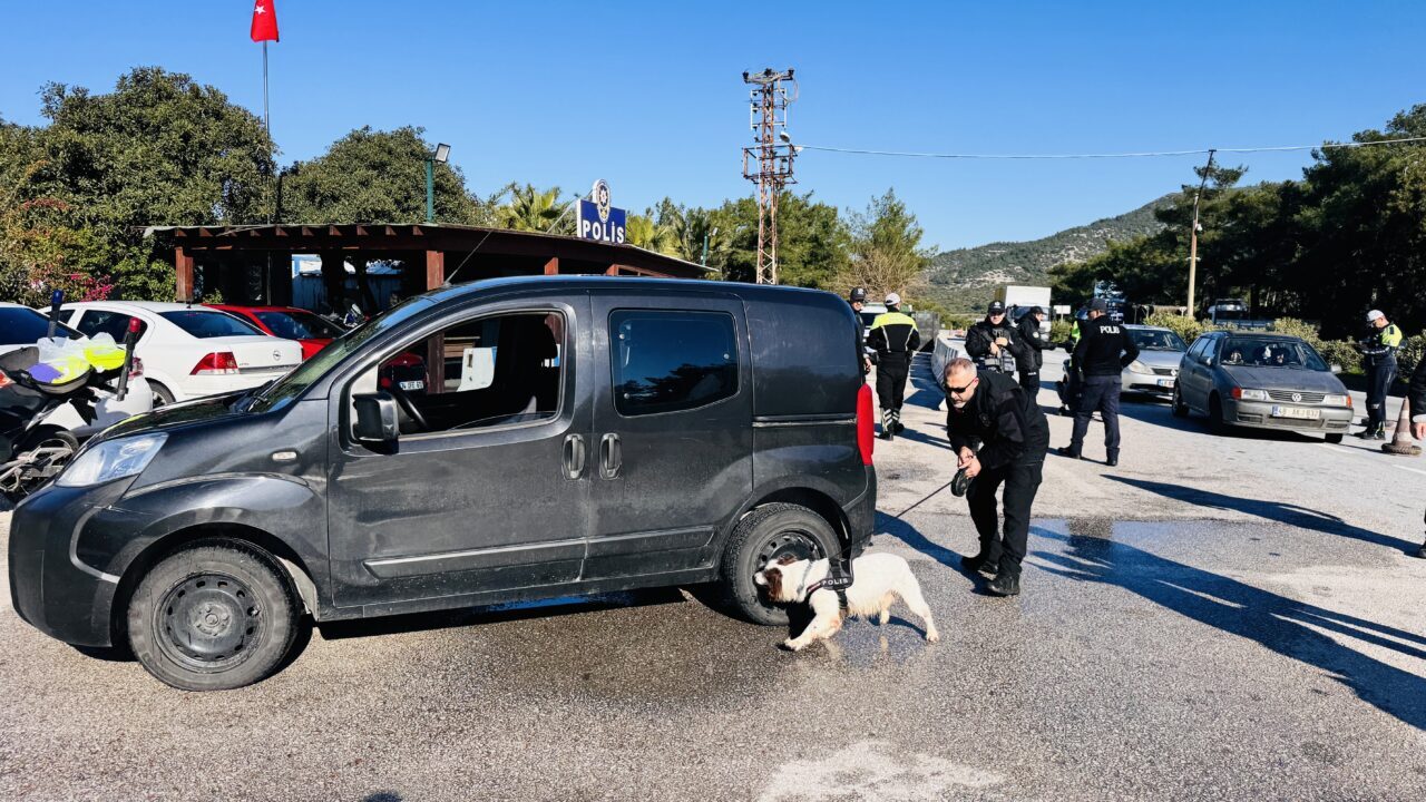 - Denetimlerde, araçlardaki aramalarda narkotik dedektör köpekleri de kullanıldı
