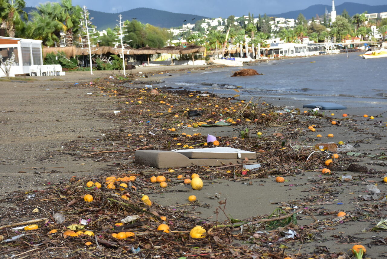 MUĞLA (AA) – Muğla'nın Bodrum ilçesinde özellikle dün etkili olan