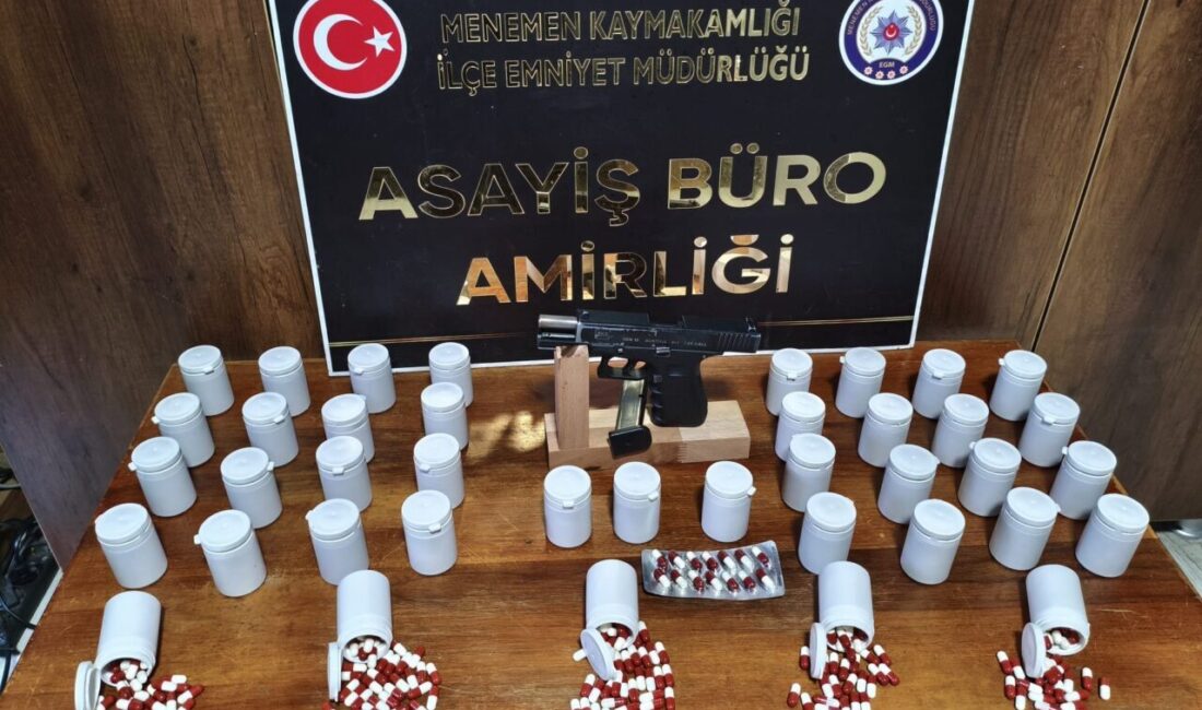 İZMİR (AA) – İzmir'in Menemen ilçesinde düzenlenen uyuşturucu operasyonunda yakalanan