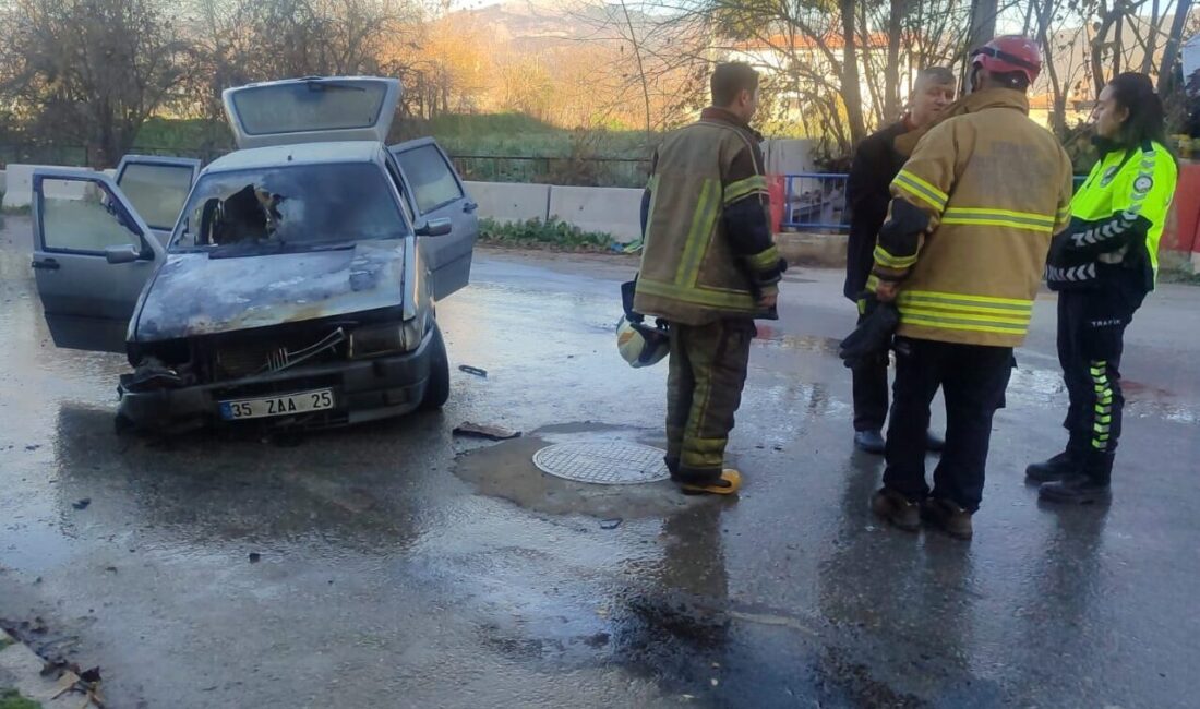 İZMİR (AA) – İzmir'in Ödemiş ilçesinde park halindeki otomobilde çıkan
