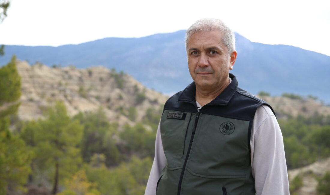 - Denizli'de orman işçileri toprağı erozyona karşı korumak için ağaçlandırma
