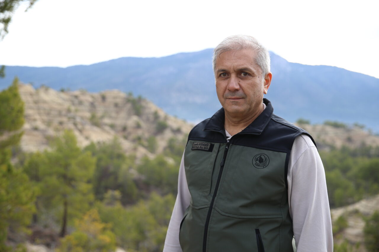 - Denizli'de orman işçileri toprağı erozyona karşı korumak için ağaçlandırma