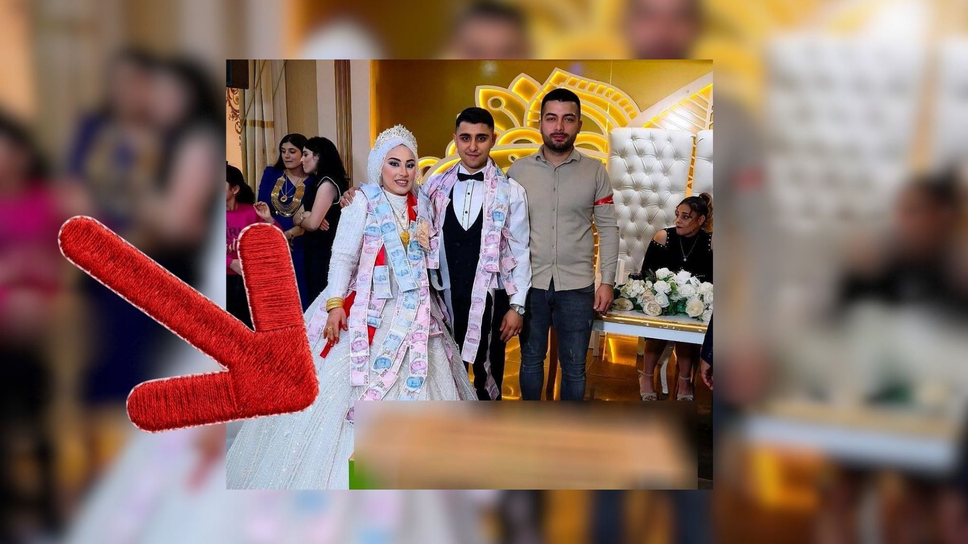 Düğün merasimlerinde alışık olunan altın ve para takma geleneği, bir
