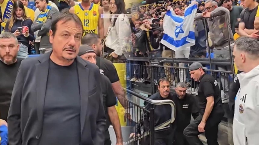 Maccabi Tel Aviv taraftarları, Panathinaikos ile oynanan Avrupa Ligi maçı