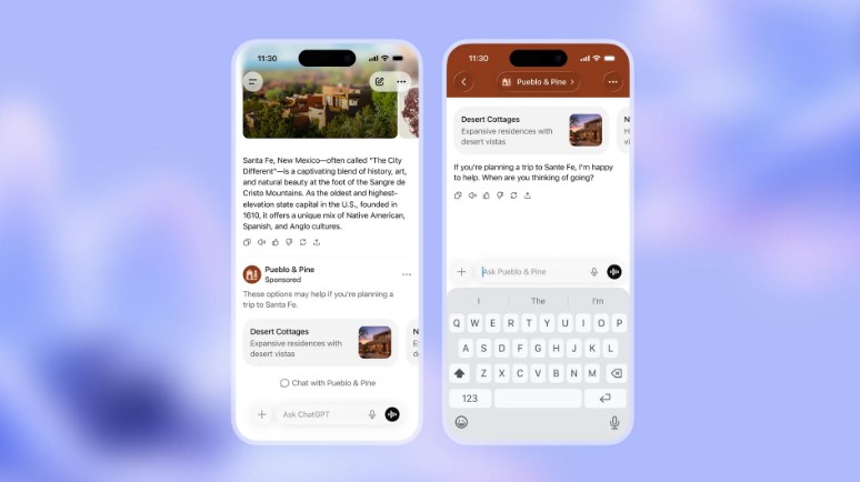 OpenAI, ChatGPT’de sohbetlerin yanında reklam göstermeye başlayacağını açıkladı. Reklamlar yanıtlara