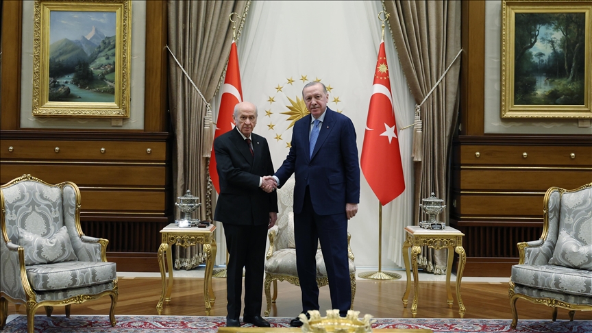 Cumhurbaşkanı Recep Tayyip Erdoğan, MHP Genel Başkanı Devlet Bahçeli'yi kabul