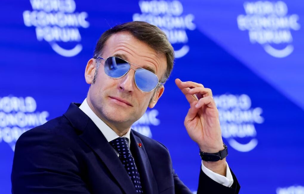 Fransa Cumhurbaşkanı Emmanuel Macron, Davos’ta düzenlenen Dünya Ekonomik Forumu’nda yaptığı