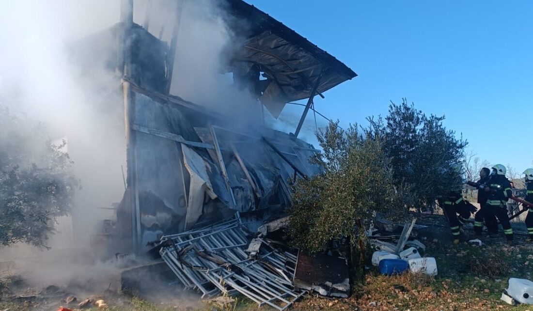 MUĞLA (AA) – Muğla'nın Menteşe ilçesinde prefabrik evde başlayan ve
