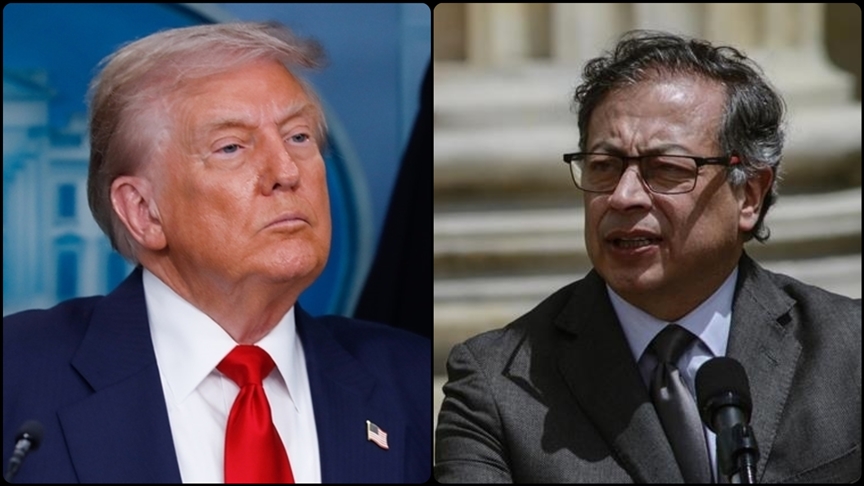 ABD Başkanı Donald Trump ile Kolombiya Cumhurbaşkanı Gustavo Petro, 15