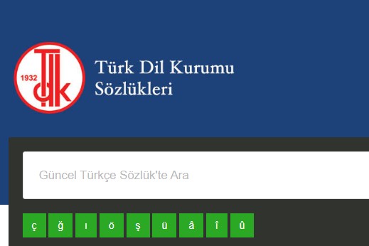 TÜRK Dil Kurumu’nun (TDK) çevrim içi Türkçe Sözlük verilerine göre,