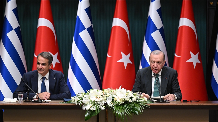 Cumhurbaşkanı Erdoğan, Yunanistan Başbakanı Miçotakis ile görüşmelerinde Ege ve Doğu