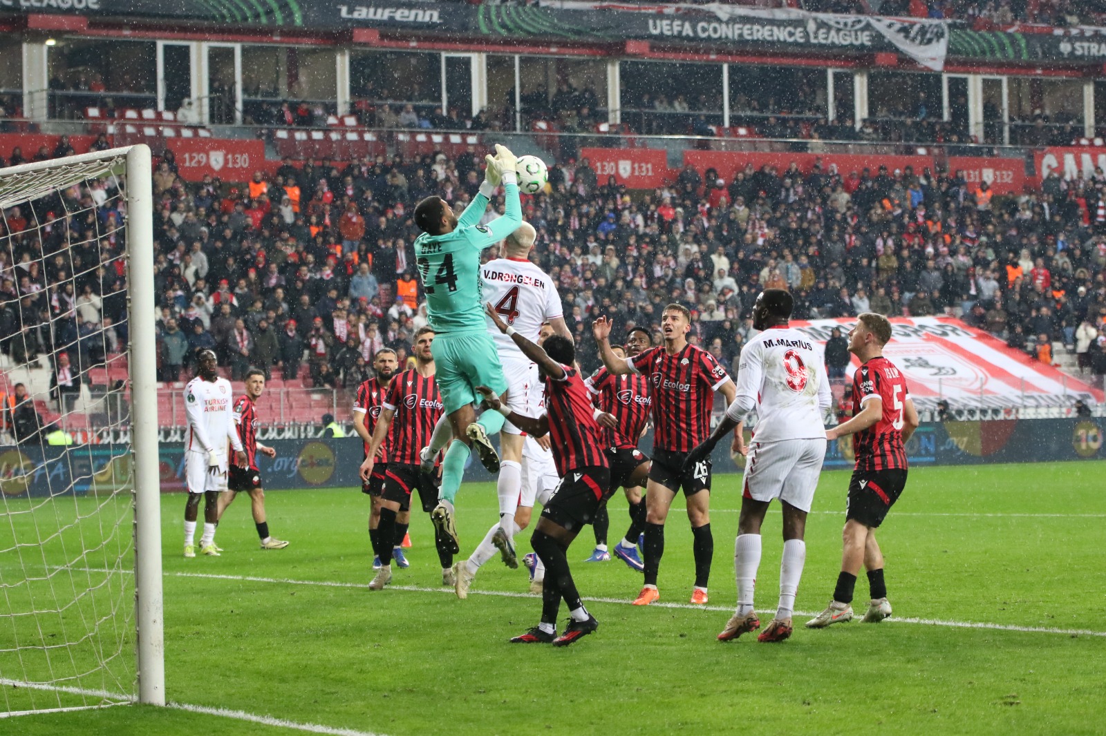 UEFA Konferans Ligi son 16 play-off turu rövanşında Samsunspor, sahasında
