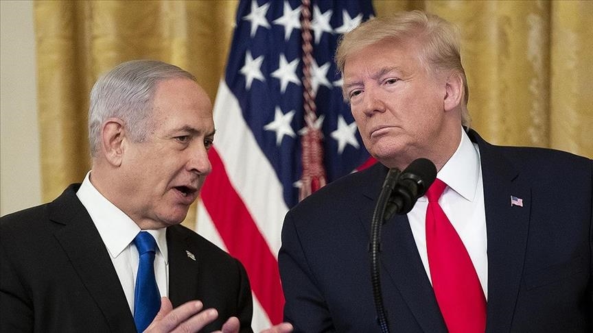 ABD Başkanı Donald Trump ile İsrail Başbakanı Binyamin Netanyahu, Beyaz