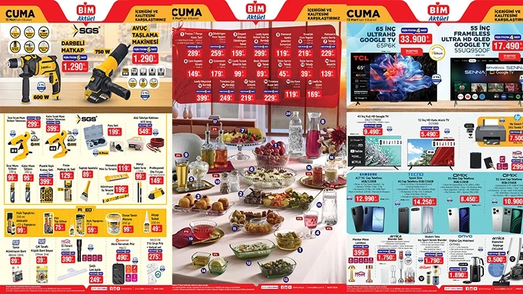 BİM'de bu hafta (13 Mart 2026 Cuma) raflara gelecek olan