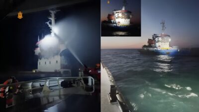 Karadeniz'de Türkiye'ye doğru seyir halinde olan bir ticari gemiye Rusya'ya