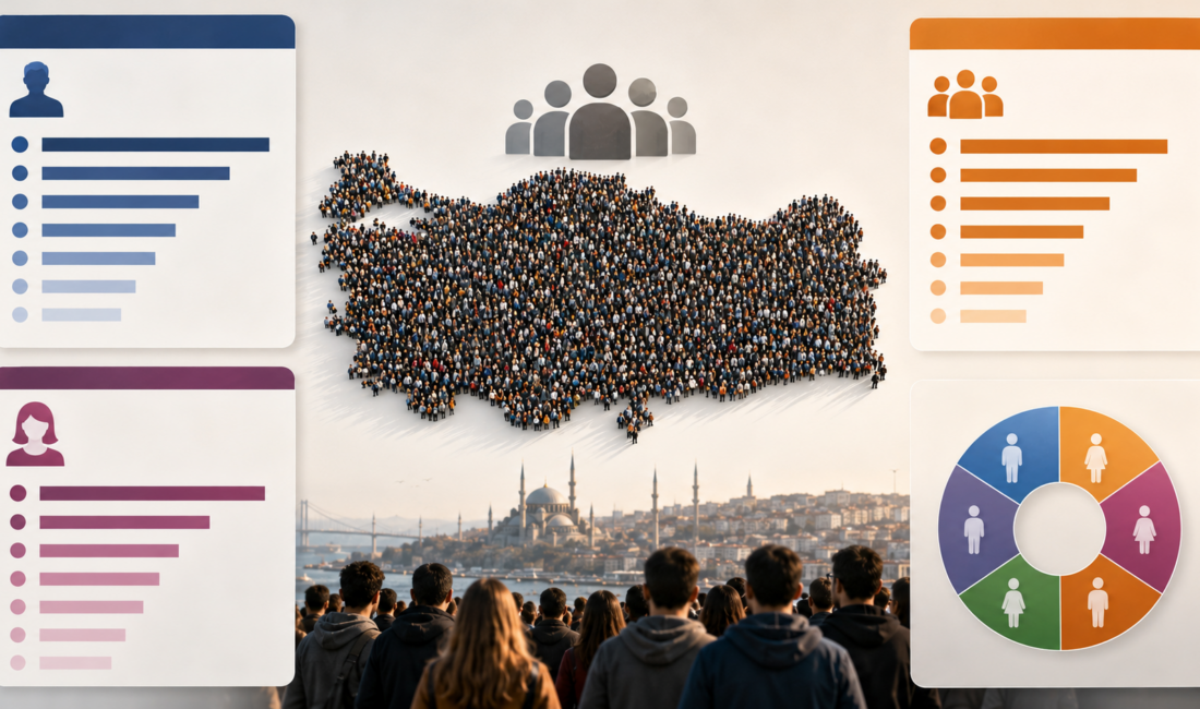 Türkiye'nin nüfus yapısına dair en güncel veriler açıklandı. Adrese Dayalı